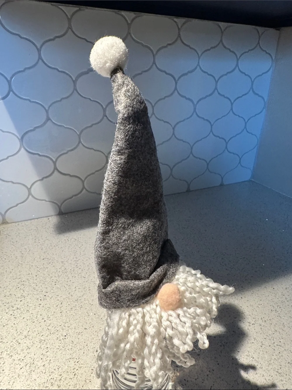 Christmas Gnome Wine topper - Cozy Holiday Accessory